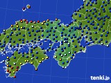 2020年10月03日の近畿地方のアメダス(日照時間)