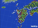 九州地方のアメダス実況(日照時間)(2020年10月03日)
