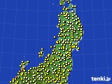 東北地方のアメダス実況(気温)(2020年10月03日)