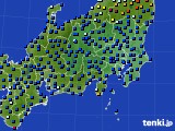 2020年10月04日の関東・甲信地方のアメダス(日照時間)