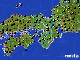 2020年10月05日の近畿地方のアメダス(日照時間)