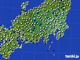 関東・甲信地方のアメダス実況(風向・風速)(2020年10月05日)