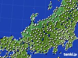 北陸地方のアメダス実況(風向・風速)(2020年10月05日)