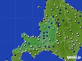 道央のアメダス実況(風向・風速)(2020年10月05日)