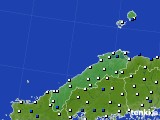 2020年10月05日の島根県のアメダス(風向・風速)