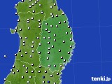 岩手県のアメダス実況(風向・風速)(2020年10月07日)