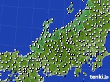 北陸地方のアメダス実況(風向・風速)(2020年10月08日)