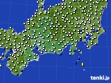 東海地方のアメダス実況(風向・風速)(2020年10月08日)