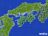 2020年10月09日の四国地方のアメダス(降水量)