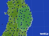 岩手県のアメダス実況(日照時間)(2020年10月09日)