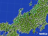 北陸地方のアメダス実況(風向・風速)(2020年10月09日)