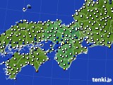 近畿地方のアメダス実況(風向・風速)(2020年10月09日)