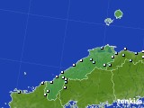 2020年10月10日の島根県のアメダス(降水量)
