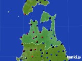 青森県のアメダス実況(日照時間)(2020年10月11日)