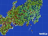 2020年10月13日の関東・甲信地方のアメダス(日照時間)