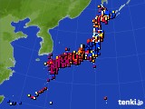 アメダス実況(日照時間)(2020年10月13日)