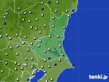 2020年10月13日の茨城県のアメダス(風向・風速)