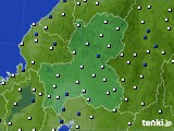 岐阜県のアメダス実況(風向・風速)(2020年10月13日)