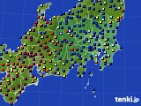2020年10月14日の関東・甲信地方のアメダス(日照時間)