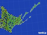 2020年10月14日の道東のアメダス(日照時間)