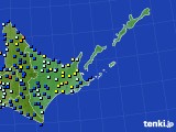 道東のアメダス実況(日照時間)(2020年10月14日)