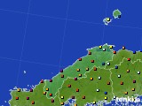 島根県のアメダス実況(日照時間)(2020年10月14日)