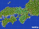 近畿地方のアメダス実況(気温)(2020年10月14日)