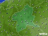 群馬県のアメダス実況(風向・風速)(2020年10月14日)