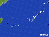 2020年10月15日の沖縄地方のアメダス(風向・風速)
