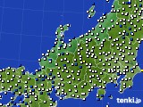 北陸地方のアメダス実況(風向・風速)(2020年10月15日)