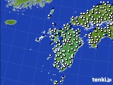 九州地方のアメダス実況(風向・風速)(2020年10月15日)