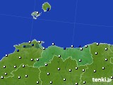 2020年10月15日の鳥取県のアメダス(風向・風速)