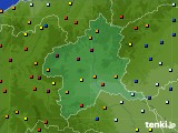 群馬県のアメダス実況(日照時間)(2020年10月16日)
