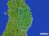 岩手県のアメダス実況(日照時間)(2020年10月16日)