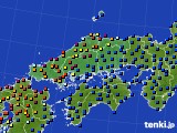 2020年10月17日の中国地方のアメダス(日照時間)