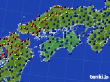 四国地方のアメダス実況(日照時間)(2020年10月17日)