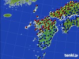 九州地方のアメダス実況(日照時間)(2020年10月17日)
