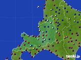 道央のアメダス実況(日照時間)(2020年10月17日)