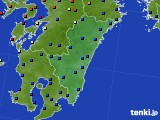 宮崎県のアメダス実況(日照時間)(2020年10月17日)