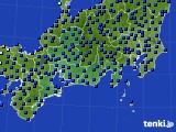 東海地方のアメダス実況(日照時間)(2020年10月19日)