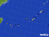 2020年10月19日の沖縄地方のアメダス(風向・風速)
