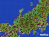 北陸地方のアメダス実況(日照時間)(2020年10月20日)