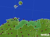 2020年10月20日の鳥取県のアメダス(日照時間)