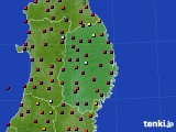 岩手県のアメダス実況(日照時間)(2020年10月20日)