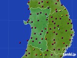 2020年10月20日の秋田県のアメダス(日照時間)