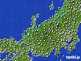 2020年10月20日の北陸地方のアメダス(風向・風速)