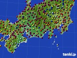 東海地方のアメダス実況(日照時間)(2020年10月21日)