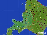 2020年10月21日の道央のアメダス(日照時間)