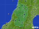 2020年10月21日の山形県のアメダス(風向・風速)