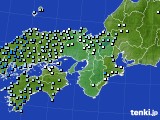 近畿地方のアメダス実況(降水量)(2020年10月22日)